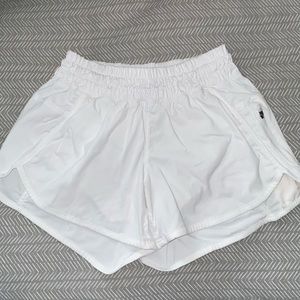 Lululemon White Tracker Shorts